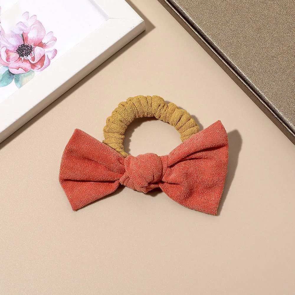 Autumn and Winter Cute Velvet Bow Elastic Hair Band Simple and Versatile Hair Band