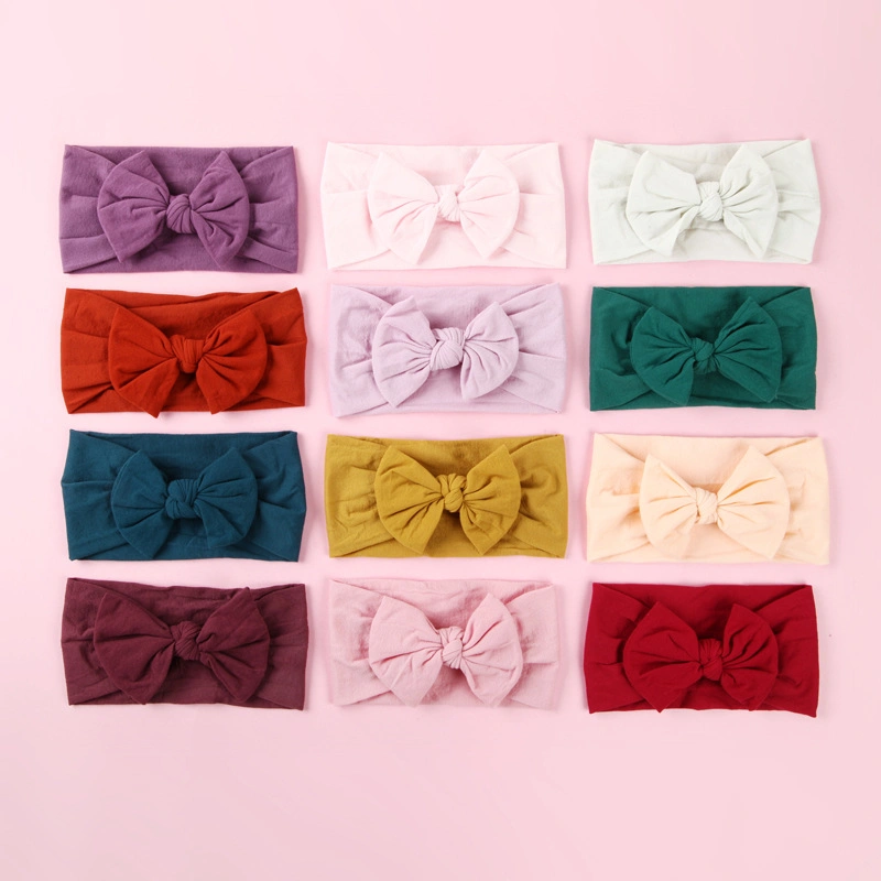 Bow Baby Babies Wholesale Hair Accessories Ornament Children Knitted Headband