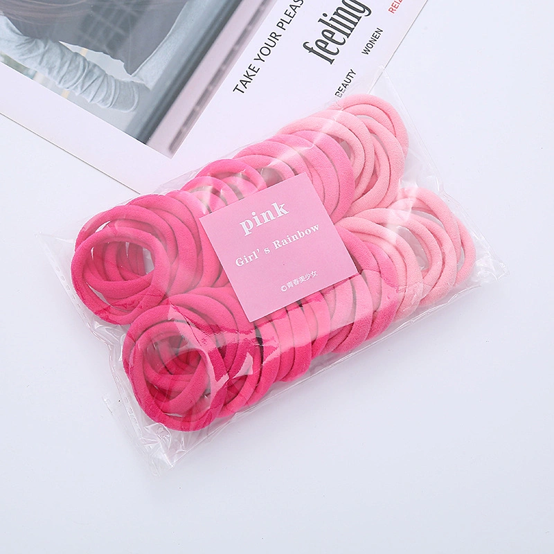 Fashion Colorful Rubber Korean Elastic Hair Ties Elastic Hair Band for Women