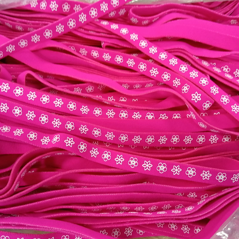 Designer Fold Over Elastic Band Color Soft Breathable Spandex Woven Polyester Elastic Band for Hat