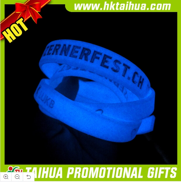 Glow in The Dark UV Silicone Wristband