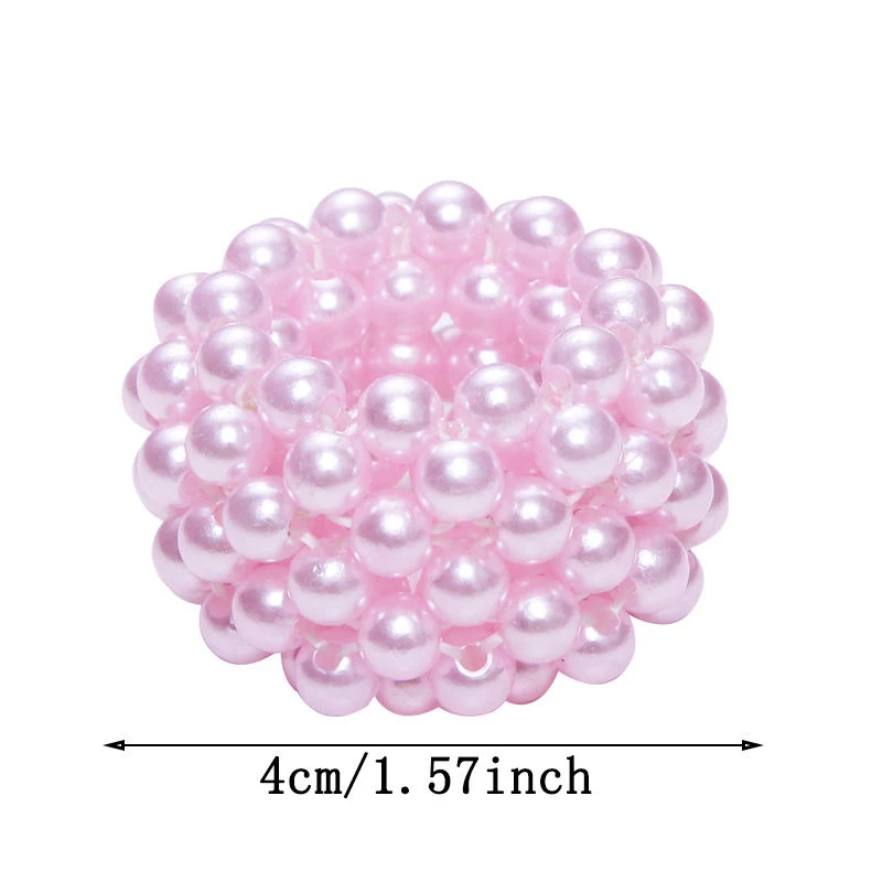 Ins Korean Pearl Hair Circle Adult Children Wide Hair Rubber Band