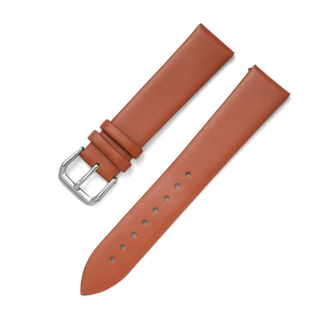 Replacement Classic Two Pieces Watch Band Padded Design Genuine Leather Watch Strap Replacement