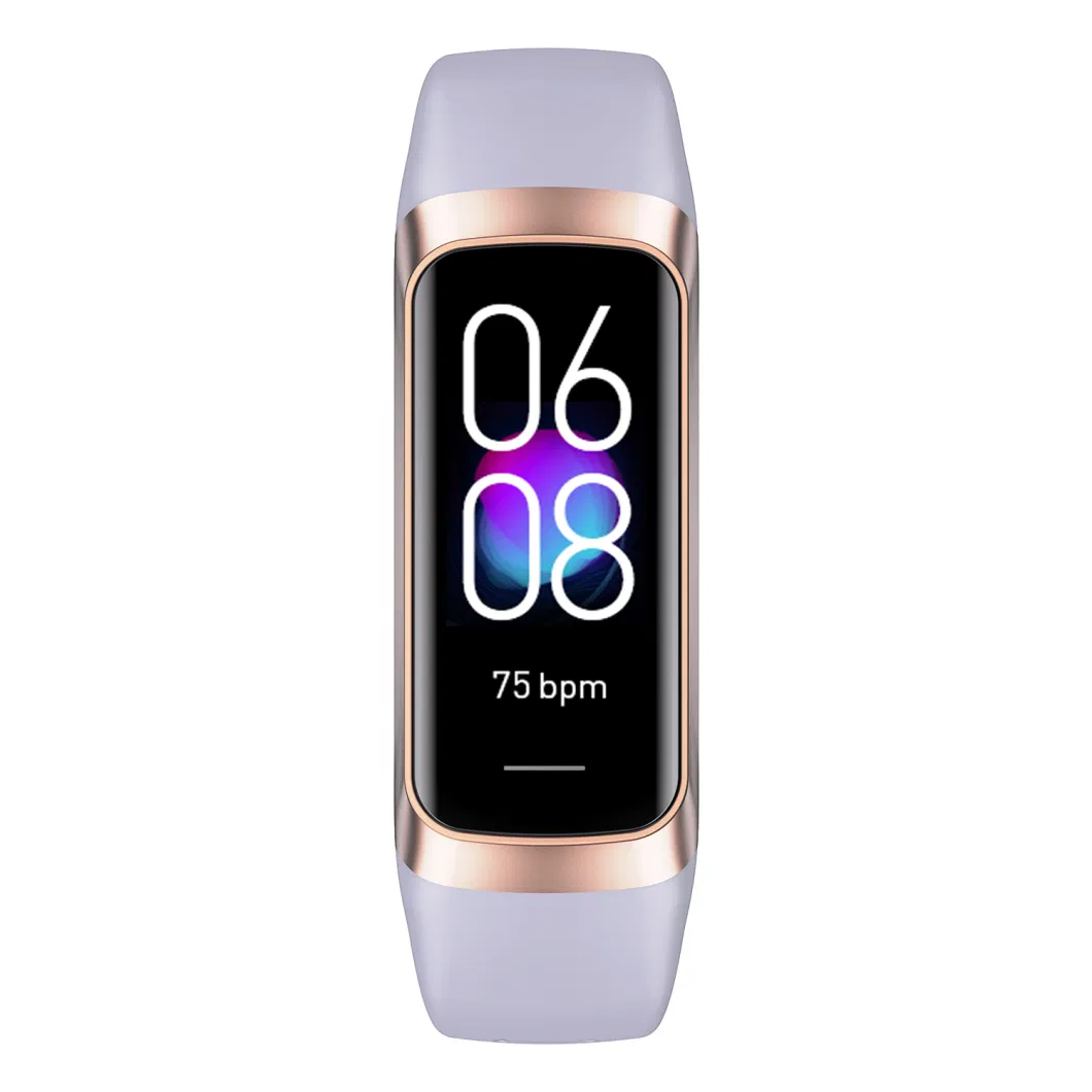 C60 1.1 Inch Waterproof Smart Watch Heart Rate Blood Oxygen Monitor Body Temperature Detection Fitness Tracker Sports Smart Wristband - Light Purple