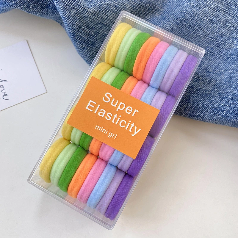 32PCS/Set Rainbow Super Elasticity Nylon Hair Rubber Bands