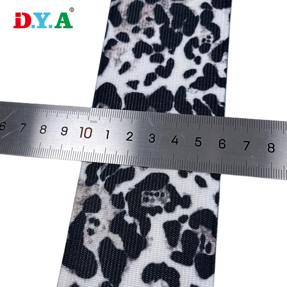 High Stretch Custom Heat Transfer Full Printing Patterned Elastic Webbing Strap for Bag