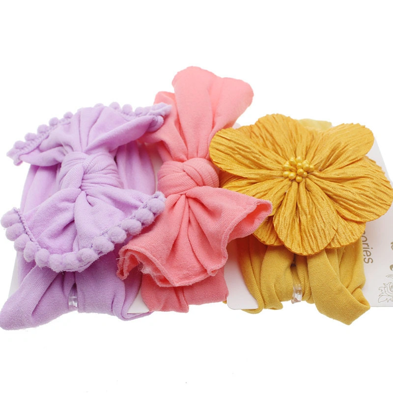 Wholesale Nylon Donut Nylon Hair Band Turban Head Wrap Baby Headband