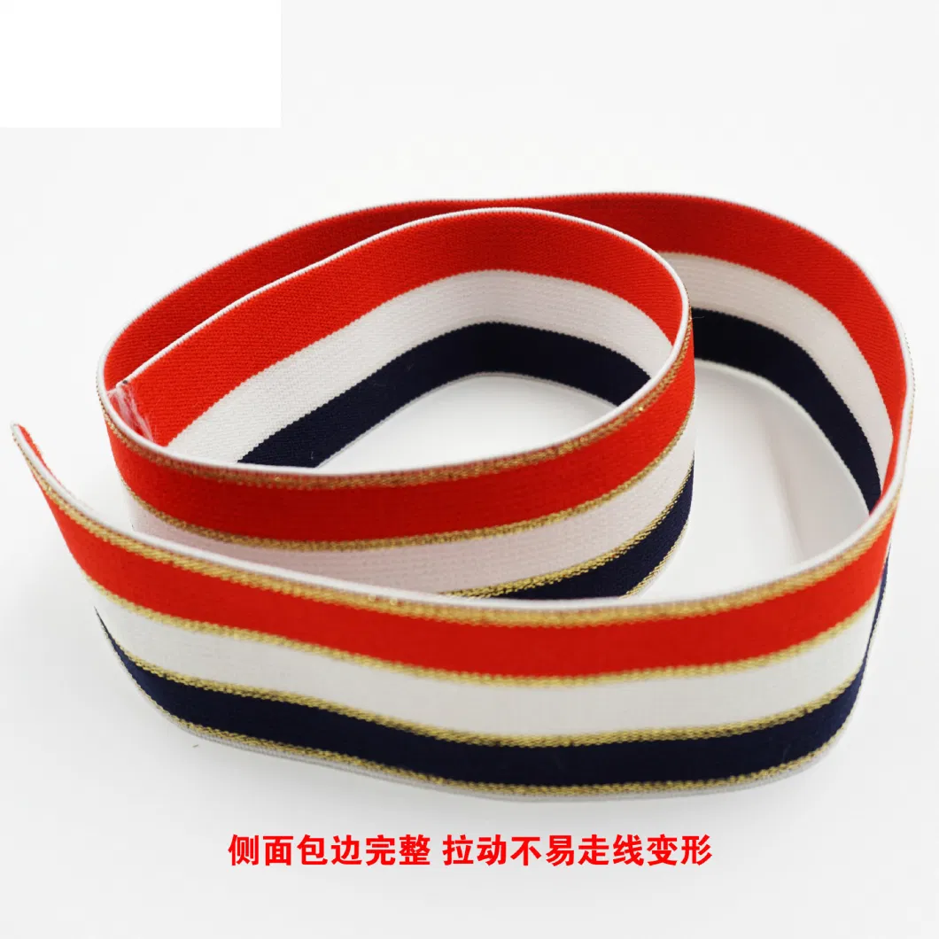 Factory Customized Gold and Silver Wire 3.8 Cm Intermediate Color Rubber Band