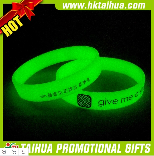 Glow in The Dark UV Silicone Wristband