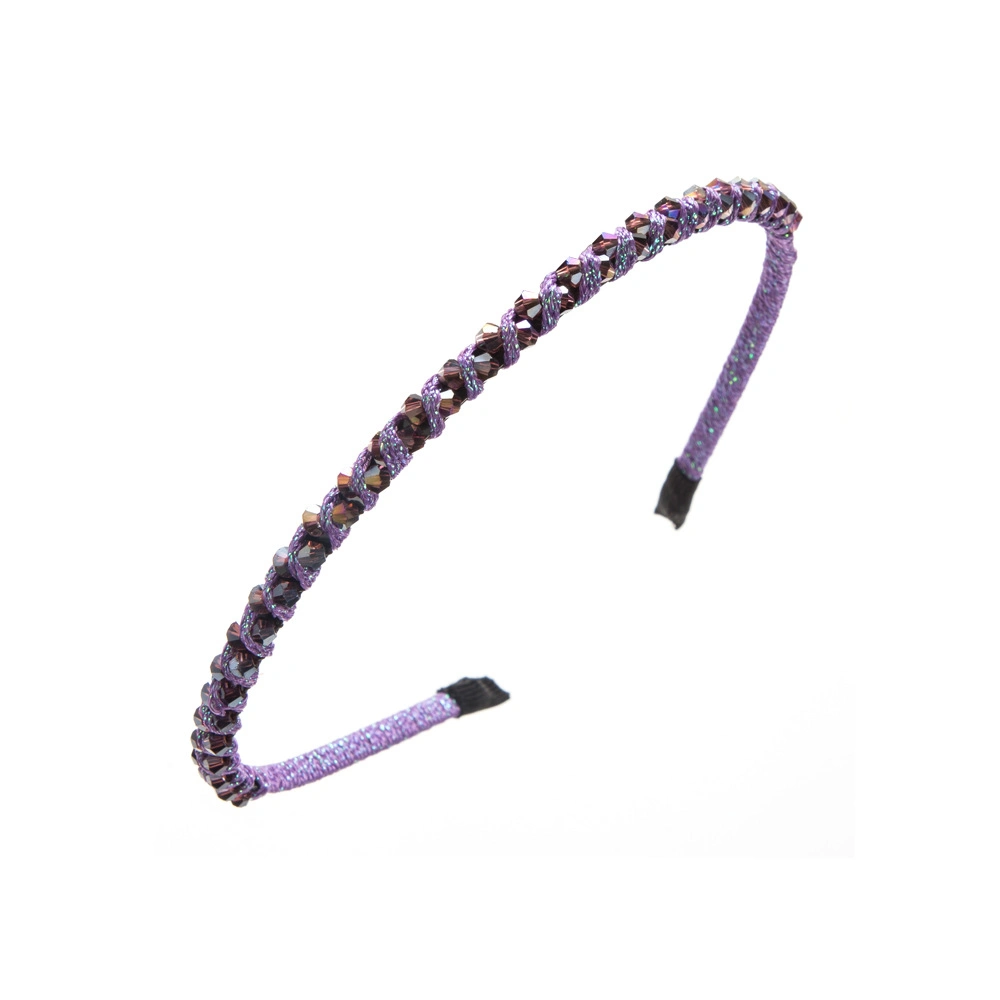 Fashion Crystal Handmade Woven Beaded Fine Edge Rhinestone Headbands Hairband Wholesale