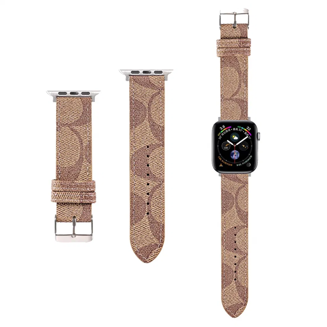 Luxury High Quality for Apple Watch Bands for iWatch8 7 6 5 38 42 44 41 45 49mm Designer Leather Watch Strap Woman