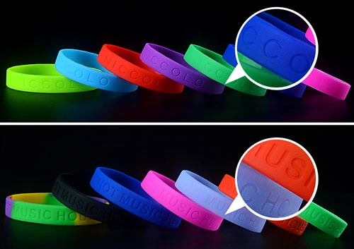 Hot Selling Silk Printing Logo Silicone Bracelet, Silicone Wristband