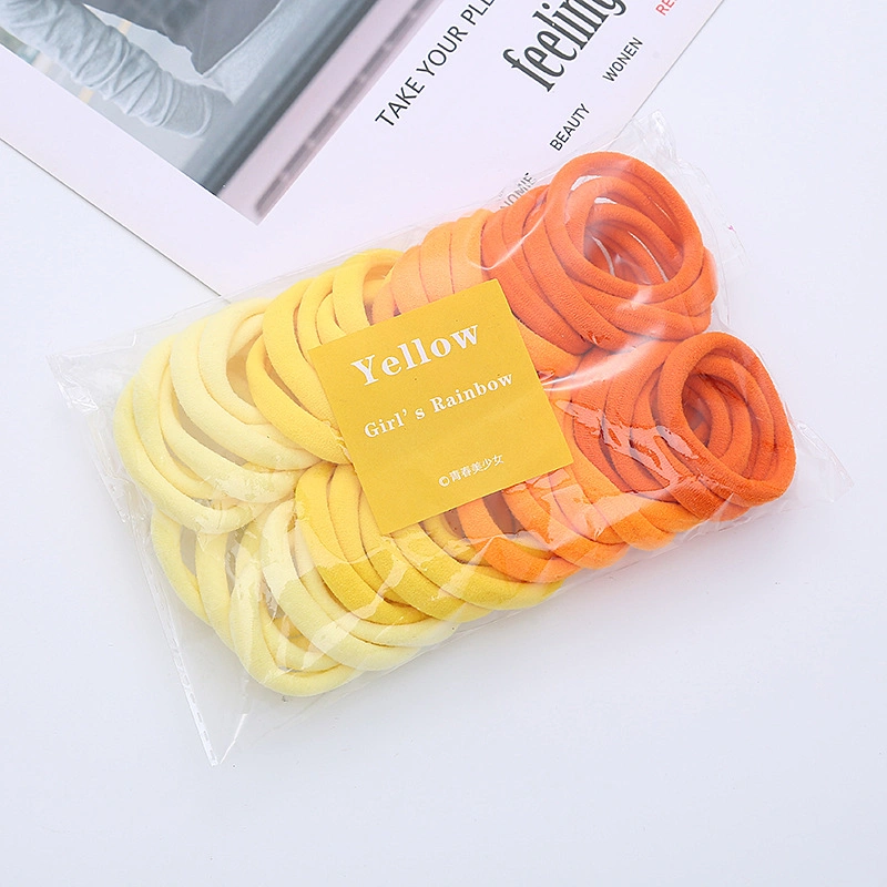 Fashion Colorful Rubber Korean Elastic Hair Ties Elastic Hair Band for Women