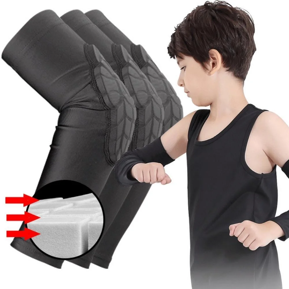 Protective Gear Youth 5-15 Years Padded Arm Knee Sleeve Compression Protection Kids Elbow &amp; Knee Pads Bl20530