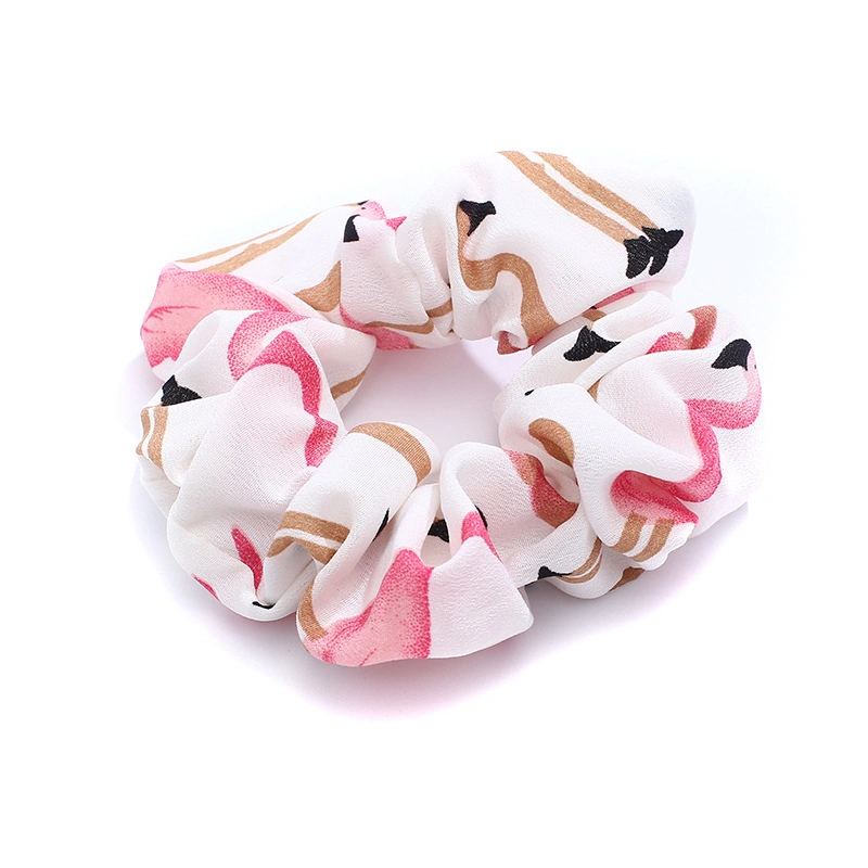 Flamingo Large Scrunchie Hair Accessories Headpiece Cloth Hair Rope Hairbands