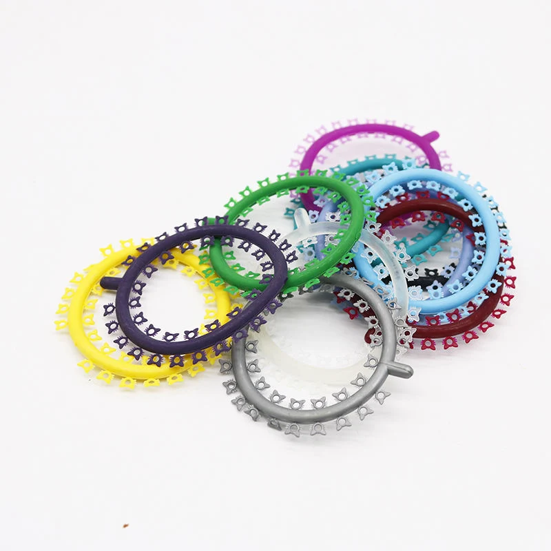 Dental Orthodontic Cartoon Floral Ligature Ties Rubber O Rings Elastic Bands