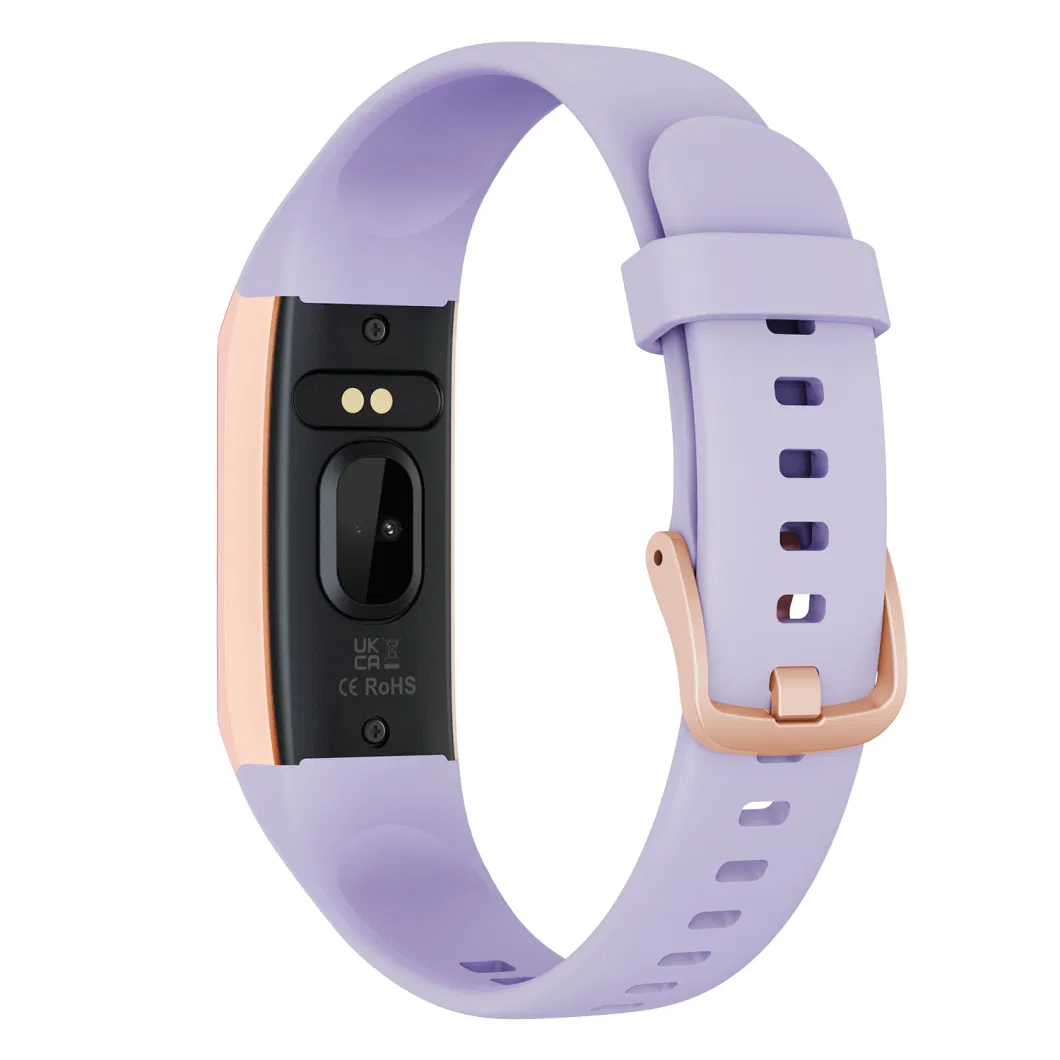 C60 1.1 Inch Waterproof Smart Watch Heart Rate Blood Oxygen Monitor Body Temperature Detection Fitness Tracker Sports Smart Wristband - Light Purple