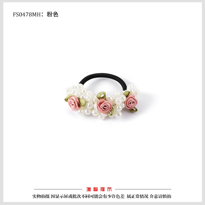 Fashion Jewelry Vintage Mori Pearl Rose Hair Band Leather Band