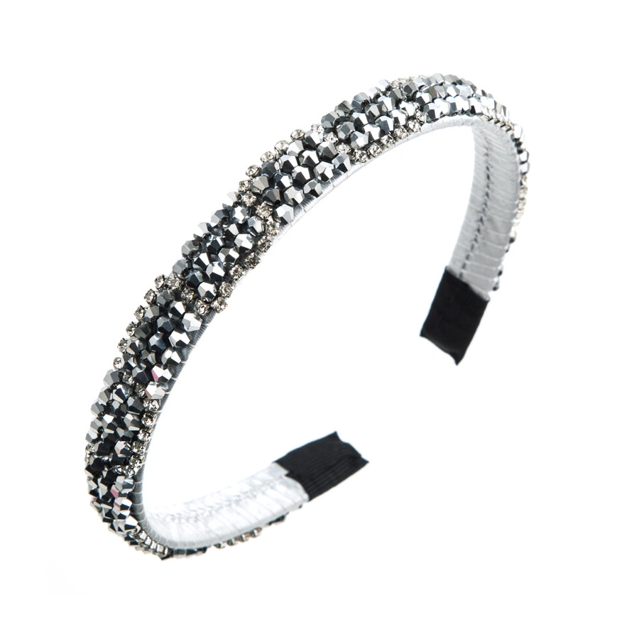 Hand-Woven Beaded Diamond Trim Hairband