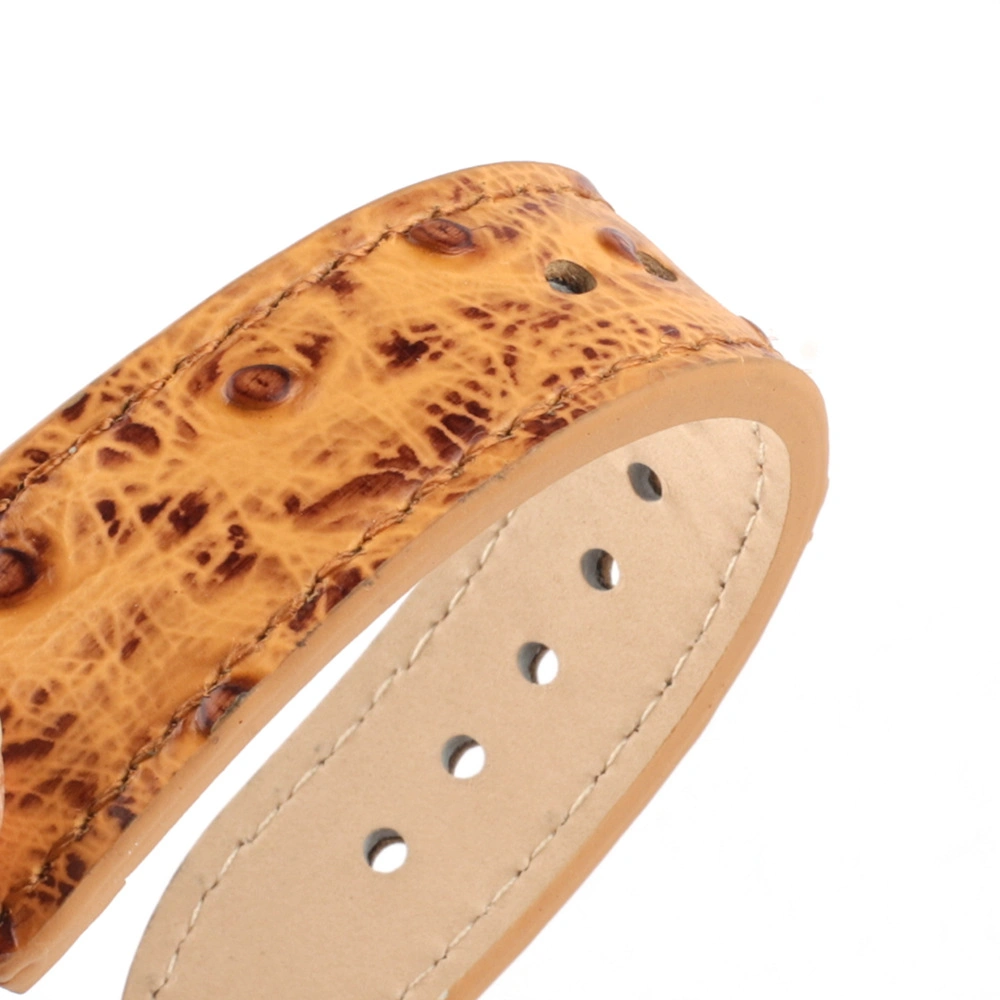 Cheap Price High Quality Ostrich Pattern Leather Watch Straps Real Leather Watch Bands