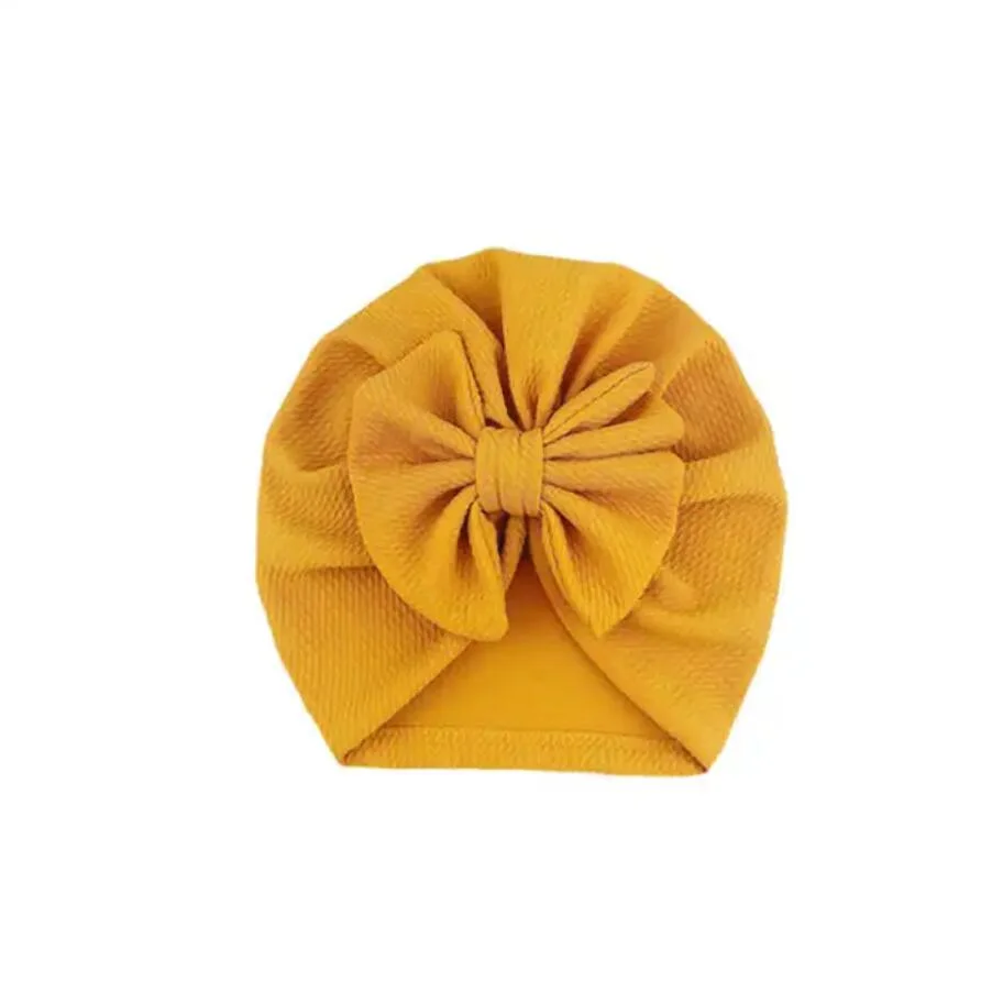 Solid Cotton Blend Big Bow Hat Baby Children&prime;s Hair Bands