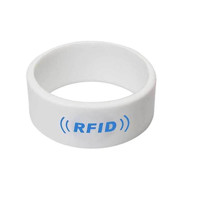 Silk-Printed Logo 125kHz Tk4100 Smart Chip Round Silicone RFID Wristband for Tracking