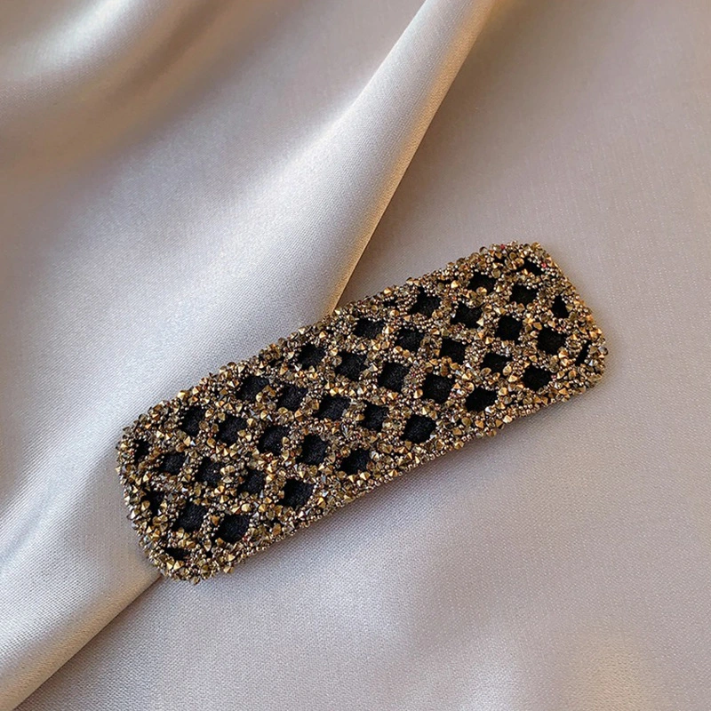 Fashion Vintage Velvet Alloy Glittering Diamond Hair Clip Jewelry