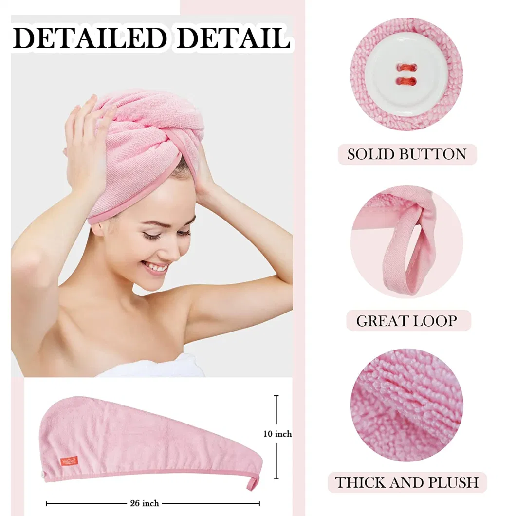 Microfiber Hair Towel Wrap for Women 10 Inch X 26 Inch