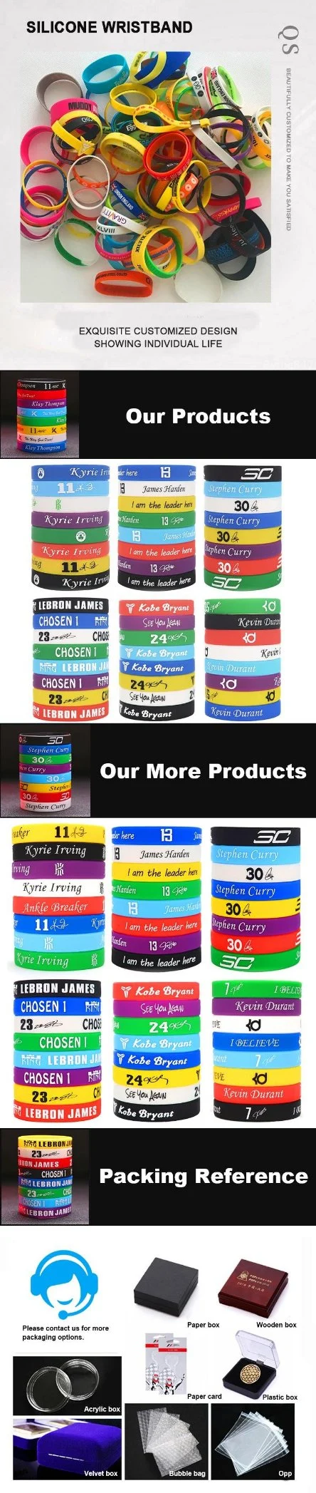 Wholesale Fashion Woven Custom Logo Tool Sport Tennis Health Event Polyester Rubber Headband Printed Silicone Wristband