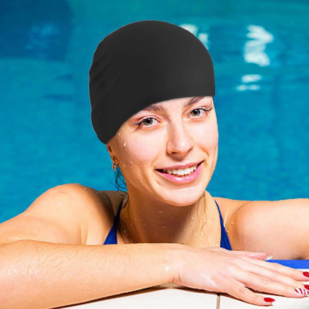 Silicone Elastic Swimming Cap Waterproof Swim Hat for Men Women Adult Kids Long Hair Pool Caps Protect Ears Swimming Equipment