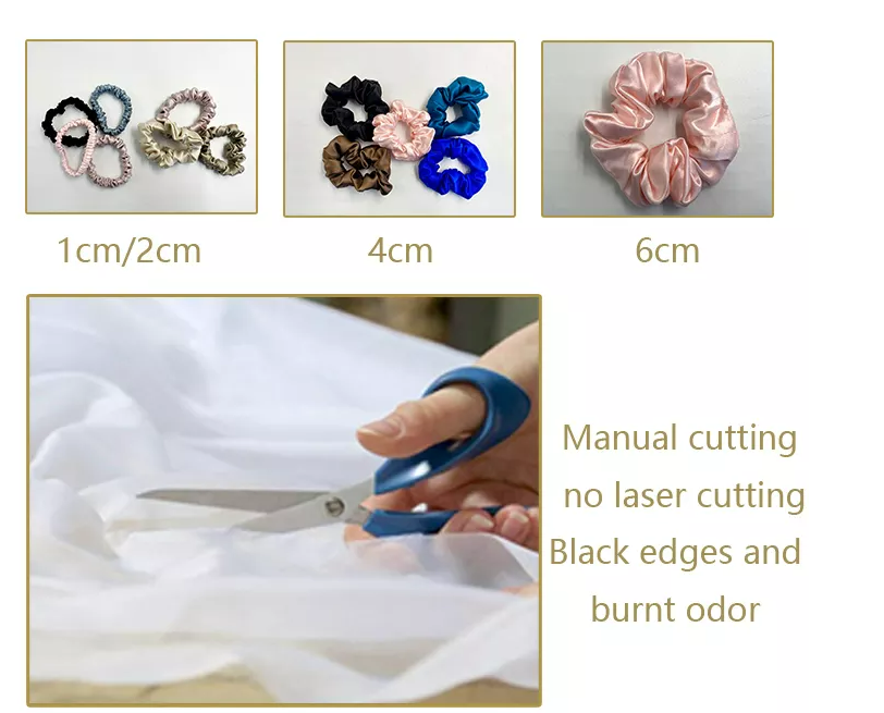 Factory Wholesale 100% Silk Charmuse Elastic Hair Ring Hair Tie Luxury Fashion Scrunchies