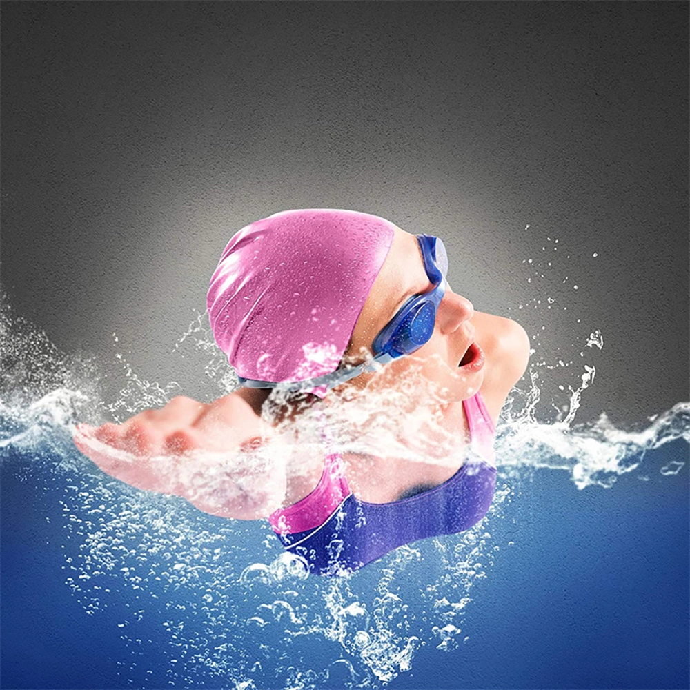 Silicone Elastic Swimming Cap Waterproof Swim Hat for Men Women Adult Kids Long Hair Pool Caps Protect Ears Swimming Equipment