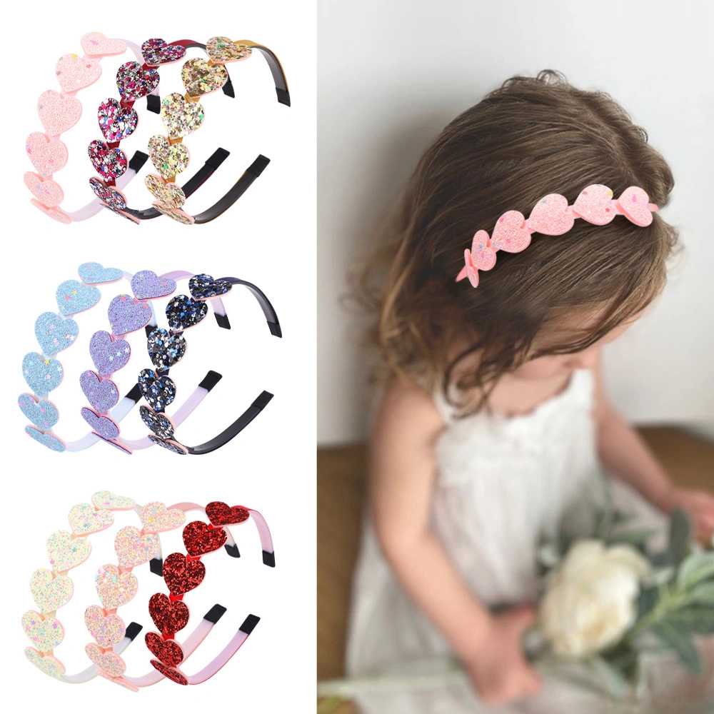 Wholesale Sweet Bow Heart Star Glitter Kids Headband for Toddler