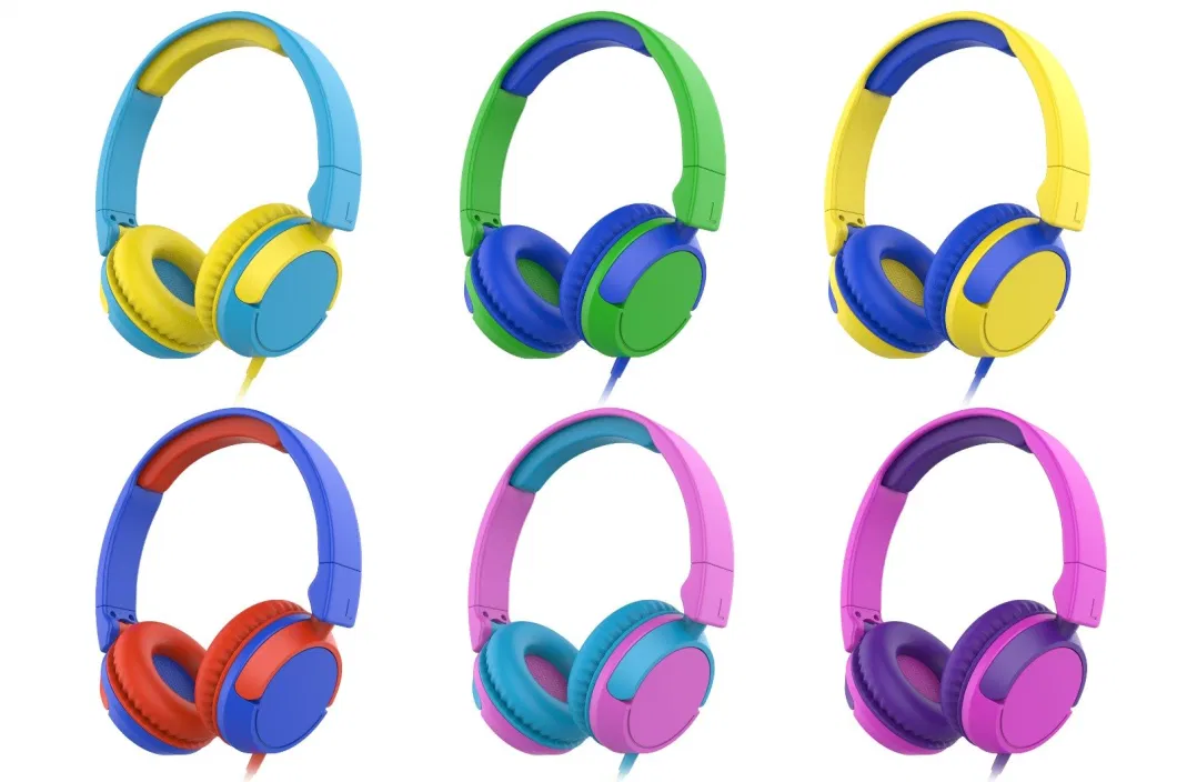 Wired Kids Adjustable Swivel Headphones with Safe Volume Limit