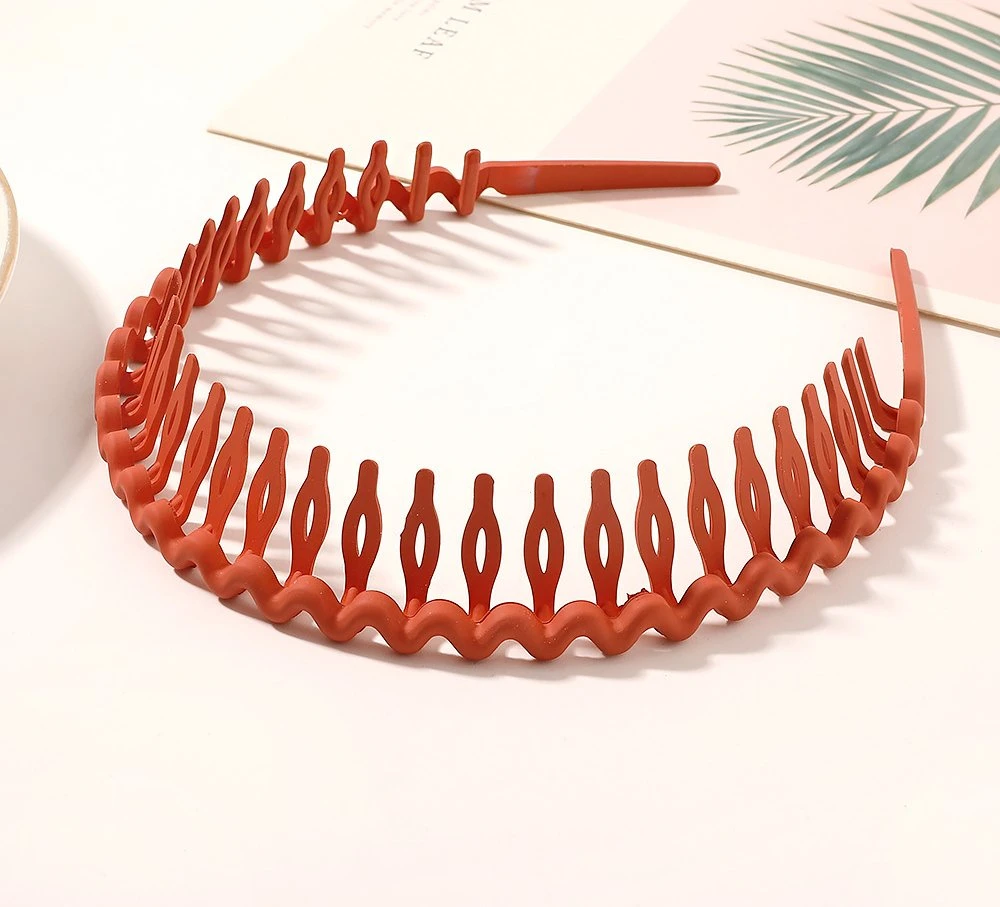 Wholesale Modern Style Multicolor Coral Shaped Non-Slip Plastic Hair Bands for Women