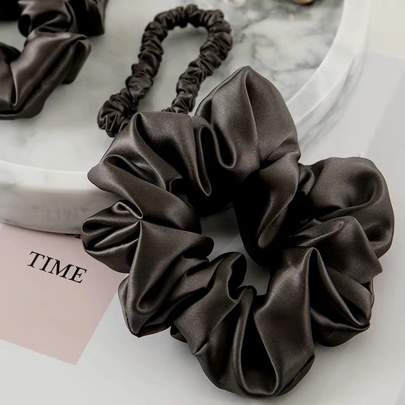 Women Fashion Elastic 100% Silk Scrunchies