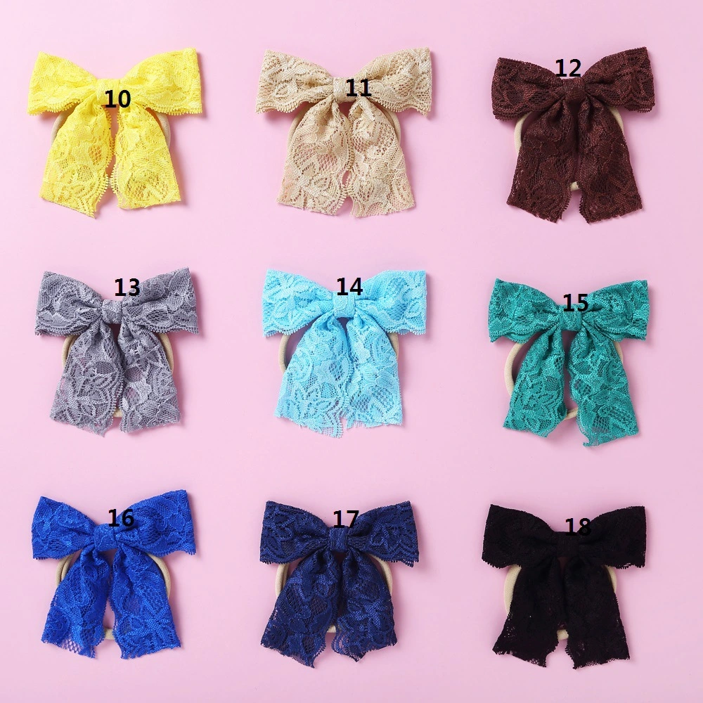 Hot Lace Bow Baby Headband Dovetail Fashion Headband for Girls