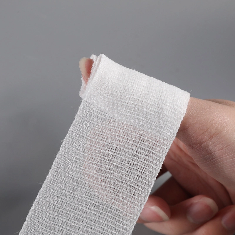 Disposable Surgical Bleached Cotton Absorbent Bandage Gauze Roll for Medical