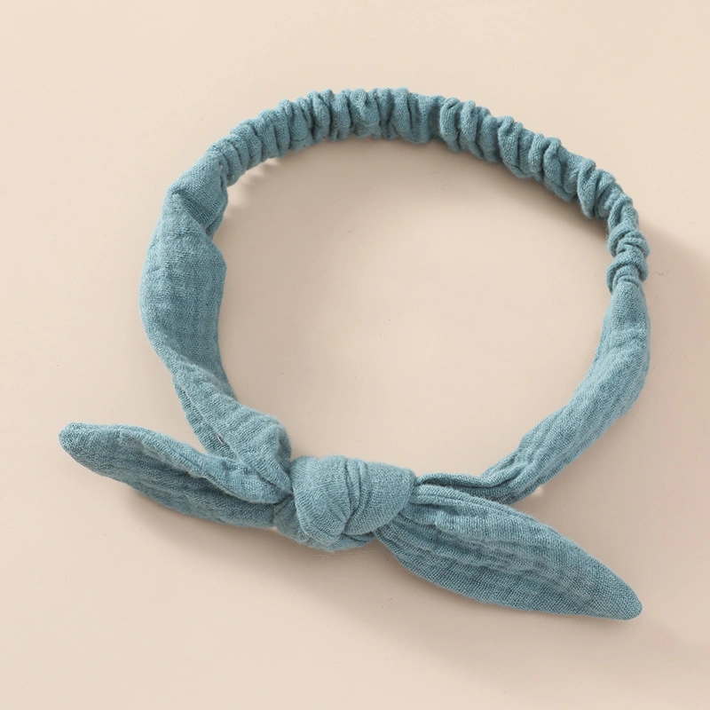 Pure Cotton Rabbit Ears Headband Girls&prime; Tie Wide Bow Children&prime;s Headband