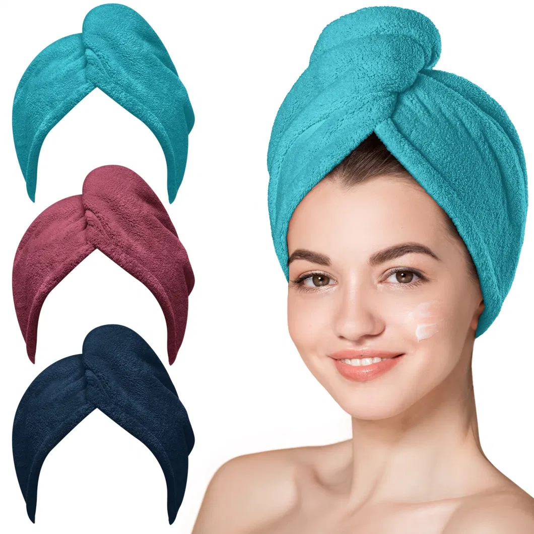 Microfiber Towel Anti Frizz Drying Wrap Curly Wet 3 Packs Hair Turbans