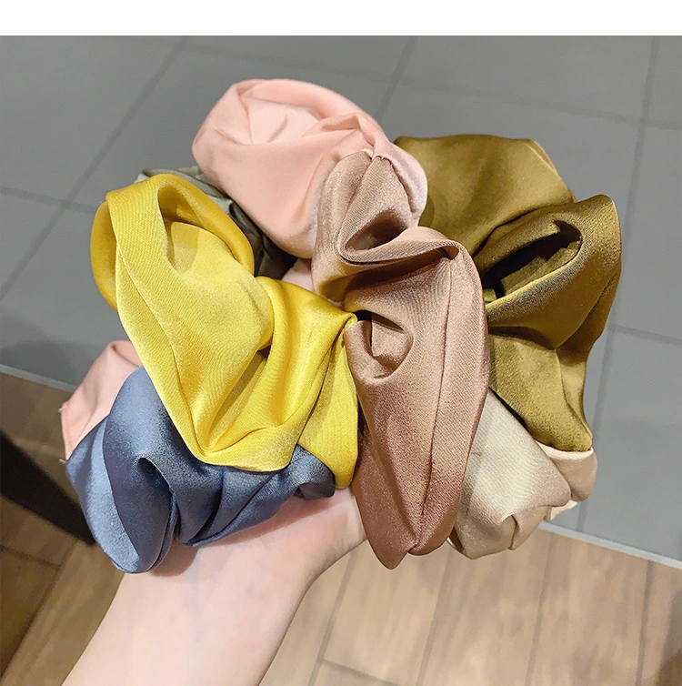 Factory Wholesale 100% Silk Charmuse Elastic Hair Ring Hair Tie Luxury Fashion Scrunchies