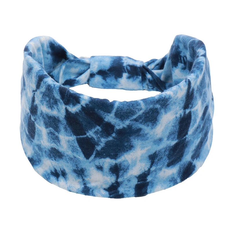 Women&prime;s Tie Dye Printing Jersey Head Wrap Hair Band Lady Cheaper Design Headband