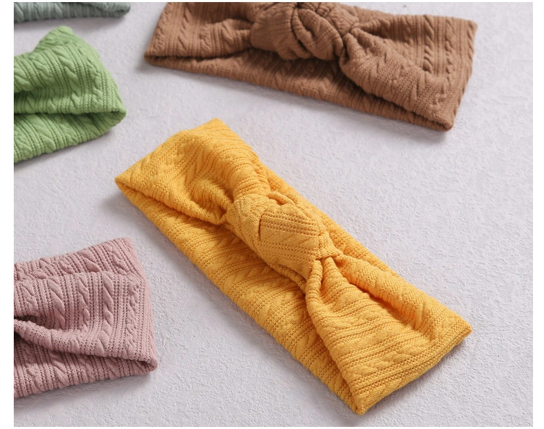 Children&prime;s Hair Accessories Littering Fabric Head Hoop Infant Hair Belt Wholesale Children Knitted Soft Headband