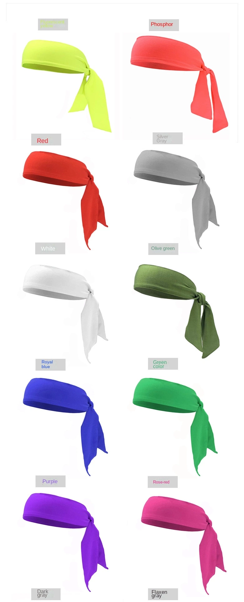 Custom Logo Headbands Headtie Comfortable Fabric Hair Cool Head Tie Sports Headband for Men