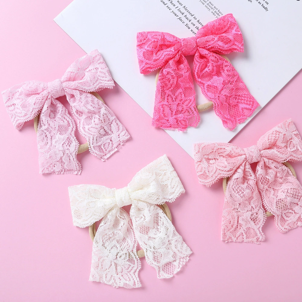 Hot Lace Bow Baby Headband Dovetail Fashion Headband for Girls