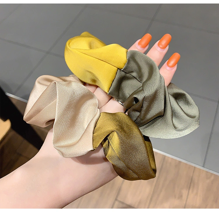 Factory Wholesale 100% Silk Charmuse Elastic Hair Ring Hair Tie Luxury Fashion Scrunchies