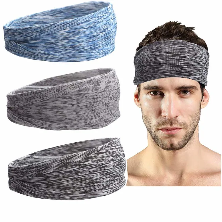 New Spandex Sport Headband with Button for Face Mask Holder, Hot-Selling 8 Colors Breathable Gym Ear Protection Sweat-Wicking Hairbands Manufacturer