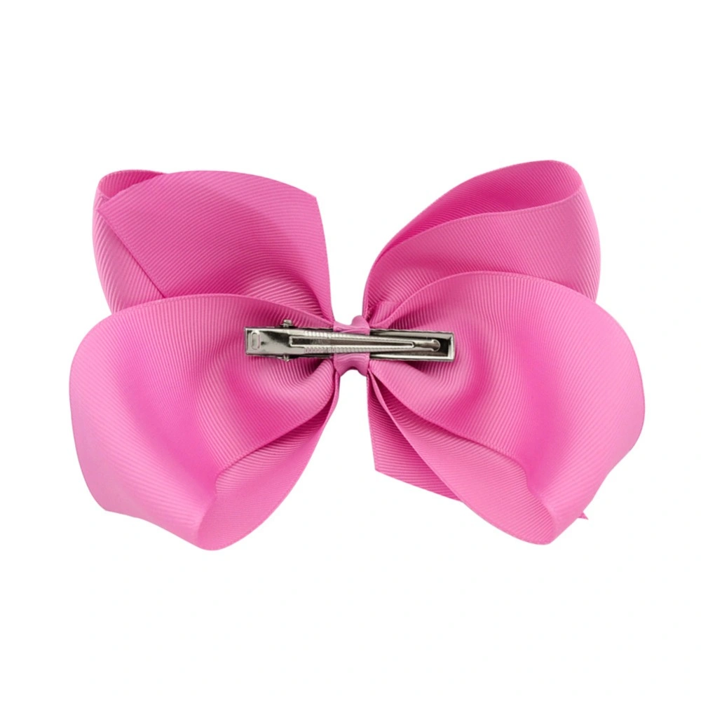 Girls Big Solid Ribbon Hair Bow Clips with Large Hairpins