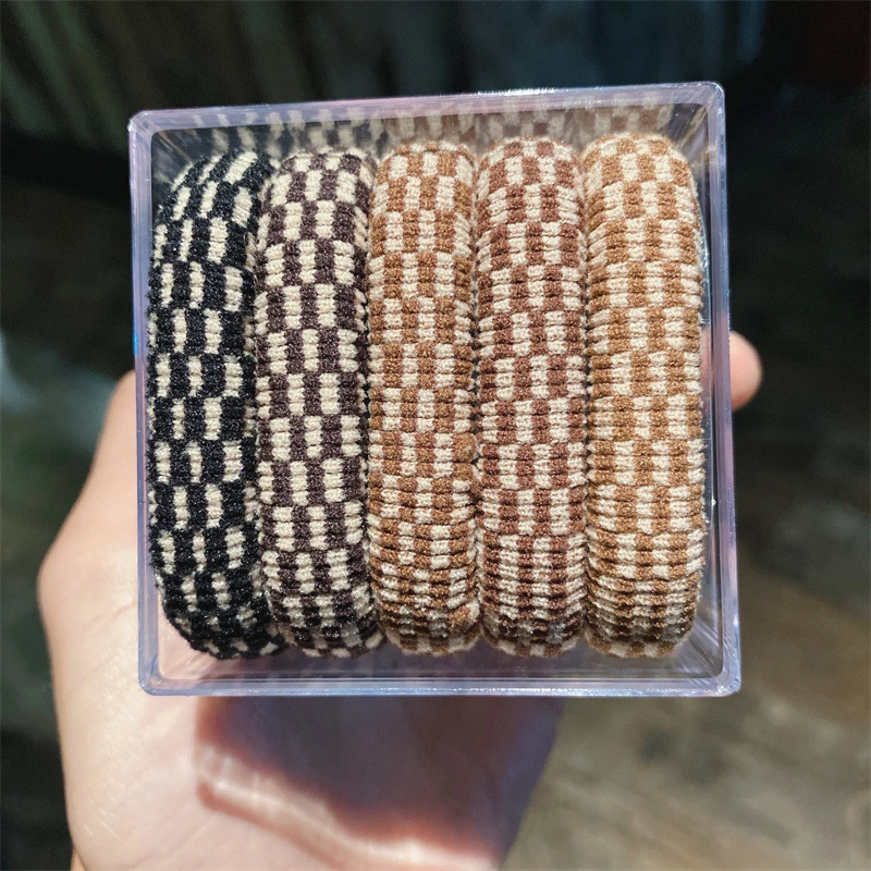 5 Boxed Chunky Bun Hair Bands with High Stretch Seamless Hair Bands