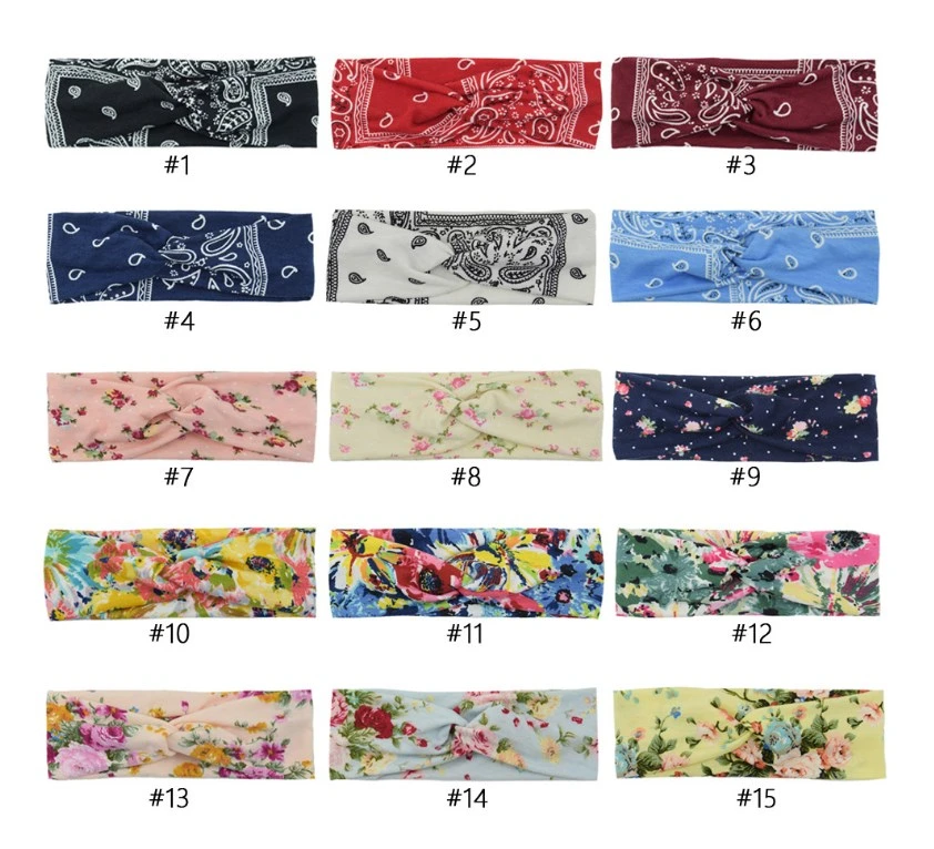 Cross Sports Wash Hair Band Yoga Fitness Hair Accessories Floral Headband